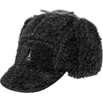 Kangol - Faux Shearling Utility Flap Cap - Black - Headz Up 
