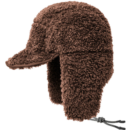 Kangol - Faux Shearling Utility Flap Cap - Brown