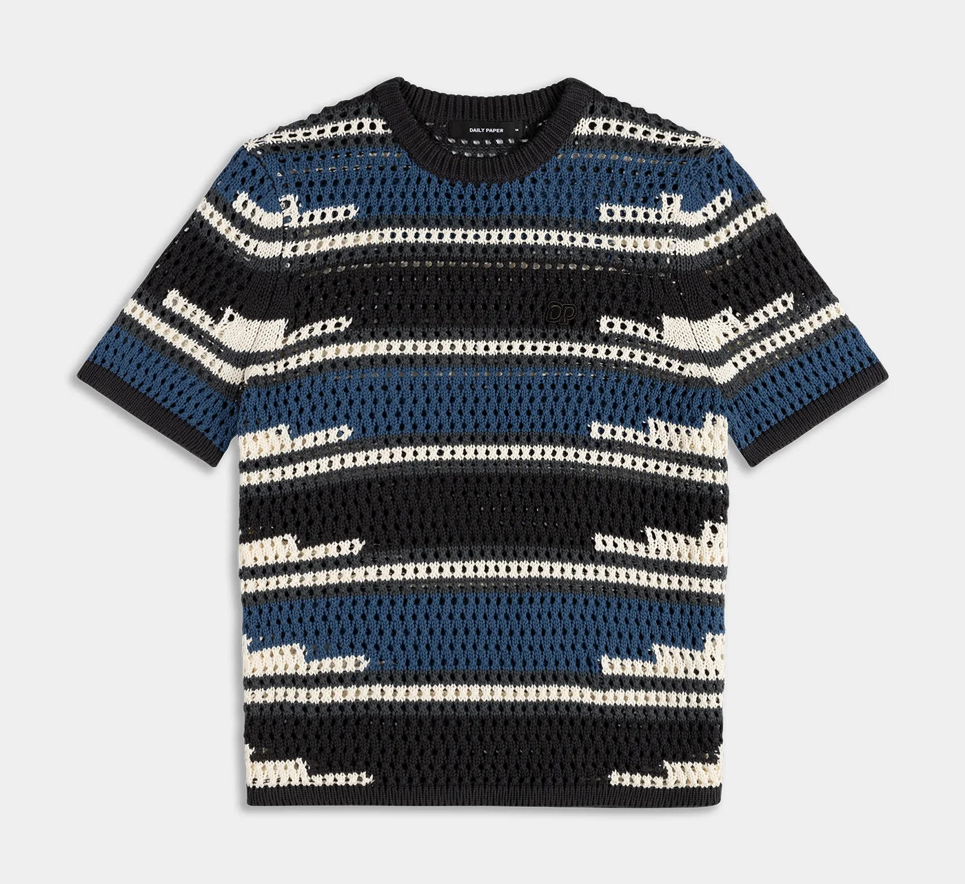 DAILY PAPER - Kente stripe knit shirt - Woodland Grey - Headz Up 