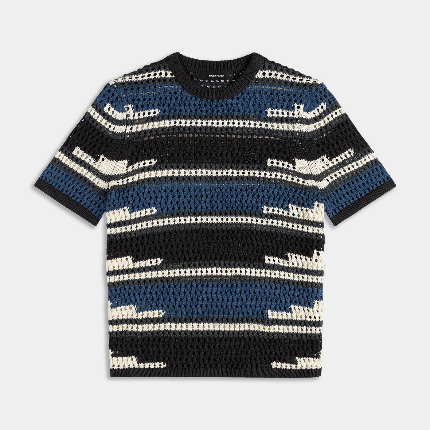 DAILY PAPER - Kente stripe knit shirt - Woodland Grey - Headz Up 