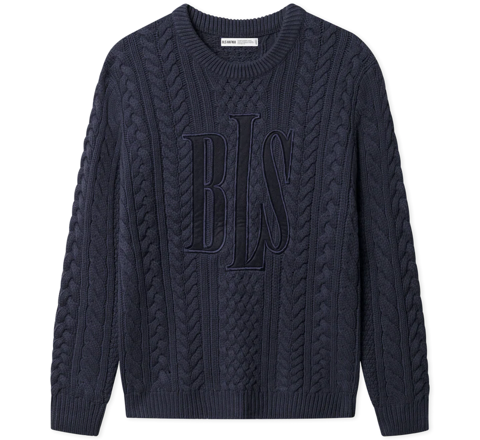 BLS - Lee Cable Heart Knit - Dark Navy - Headz Up 