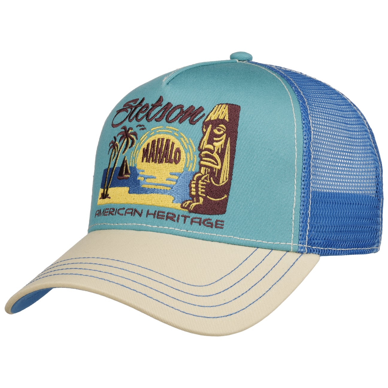 Stetson - Mahalo Trucker Cap - Off White/Blue - Headz Up 