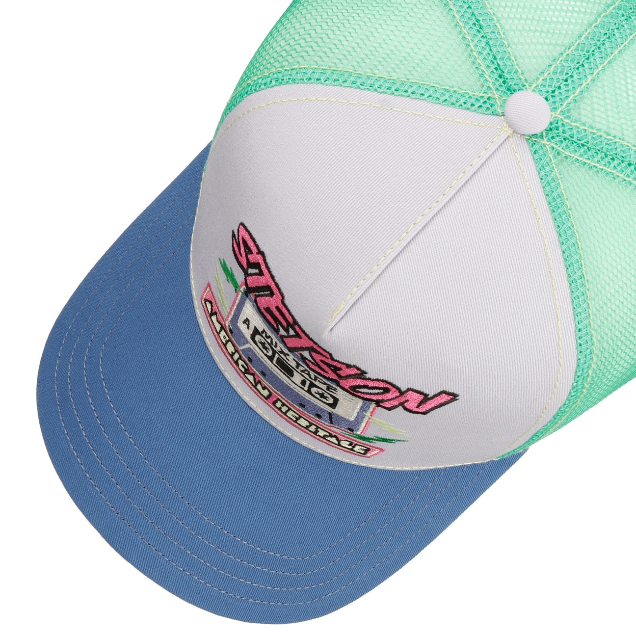 Stetson - MIX TAPE -Trucker Cap - Blue/Grey/Green - Headz Up 