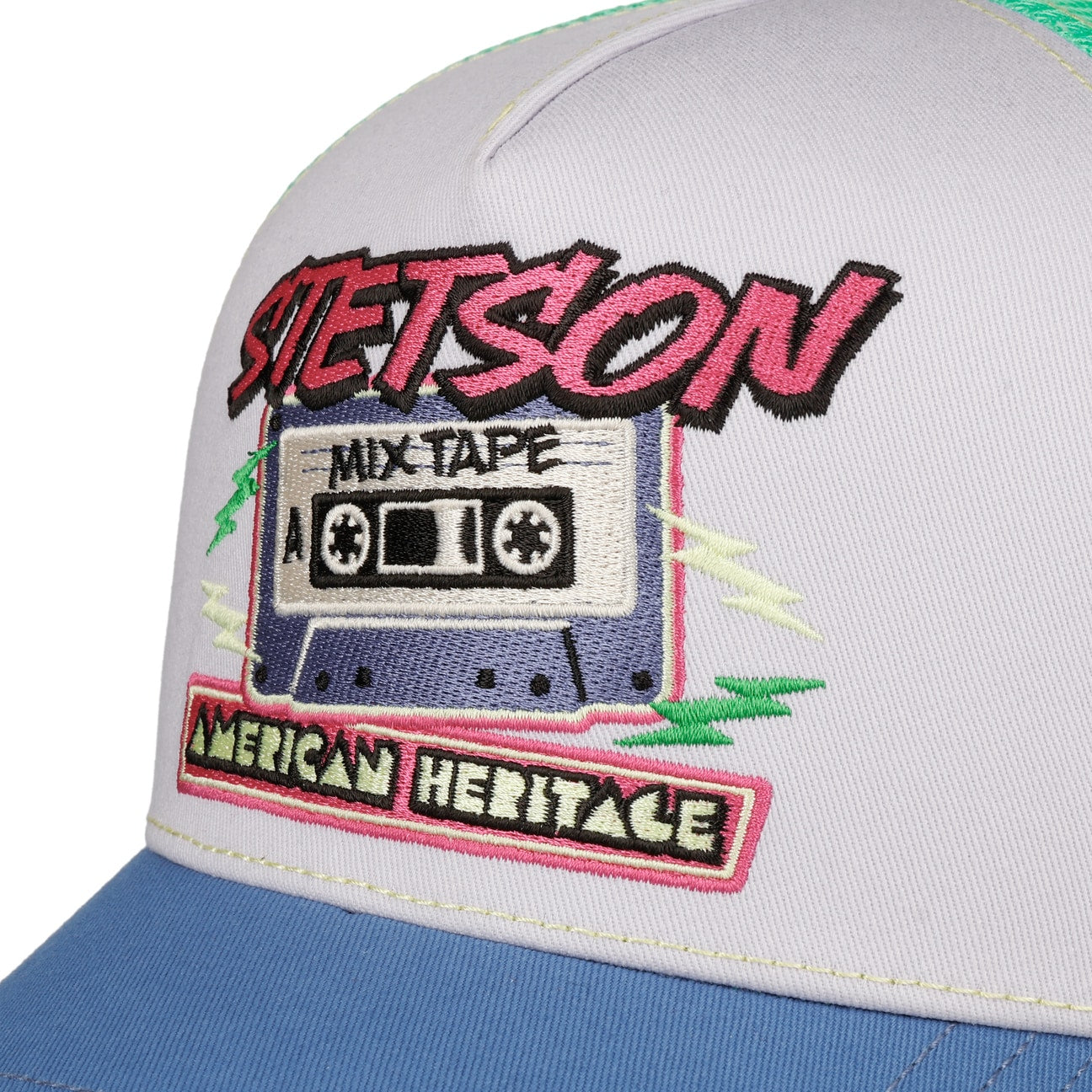 Stetson - MIX TAPE -Trucker Cap - Blue/Grey/Green - Headz Up 