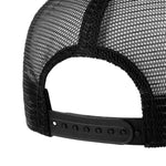 Sort Stetson baseball trucker cap i monokrom stil med justerbart nakkebånd og mesh-paneler.