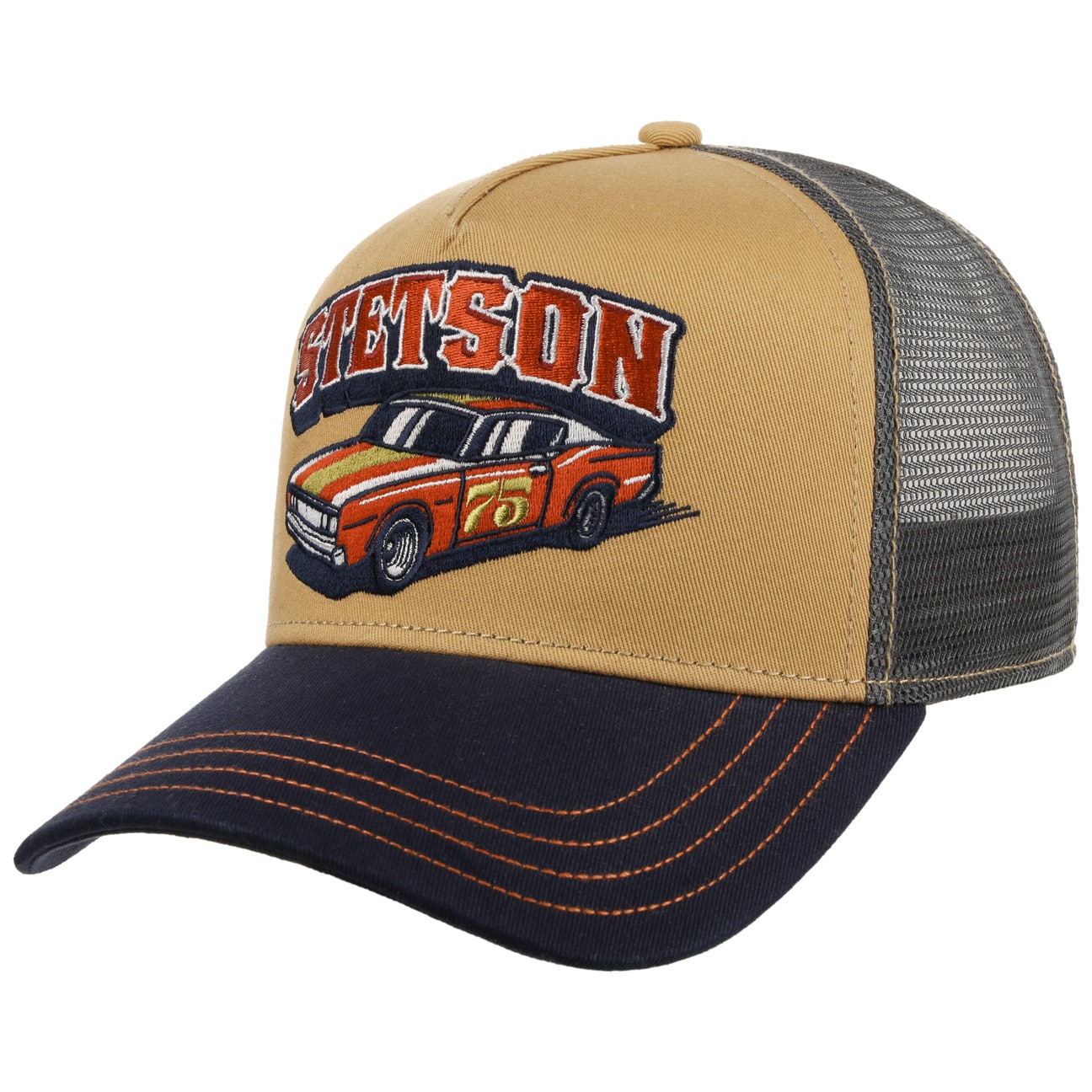 Stetson - Indy - Trucker Cap - Light Brown/Blue - Headz Up 