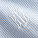 Hvid BLS Oxford LS skjorte, klassisk langærmet skjorte med button-down krave, til mænd, foran set med knapper og collared design