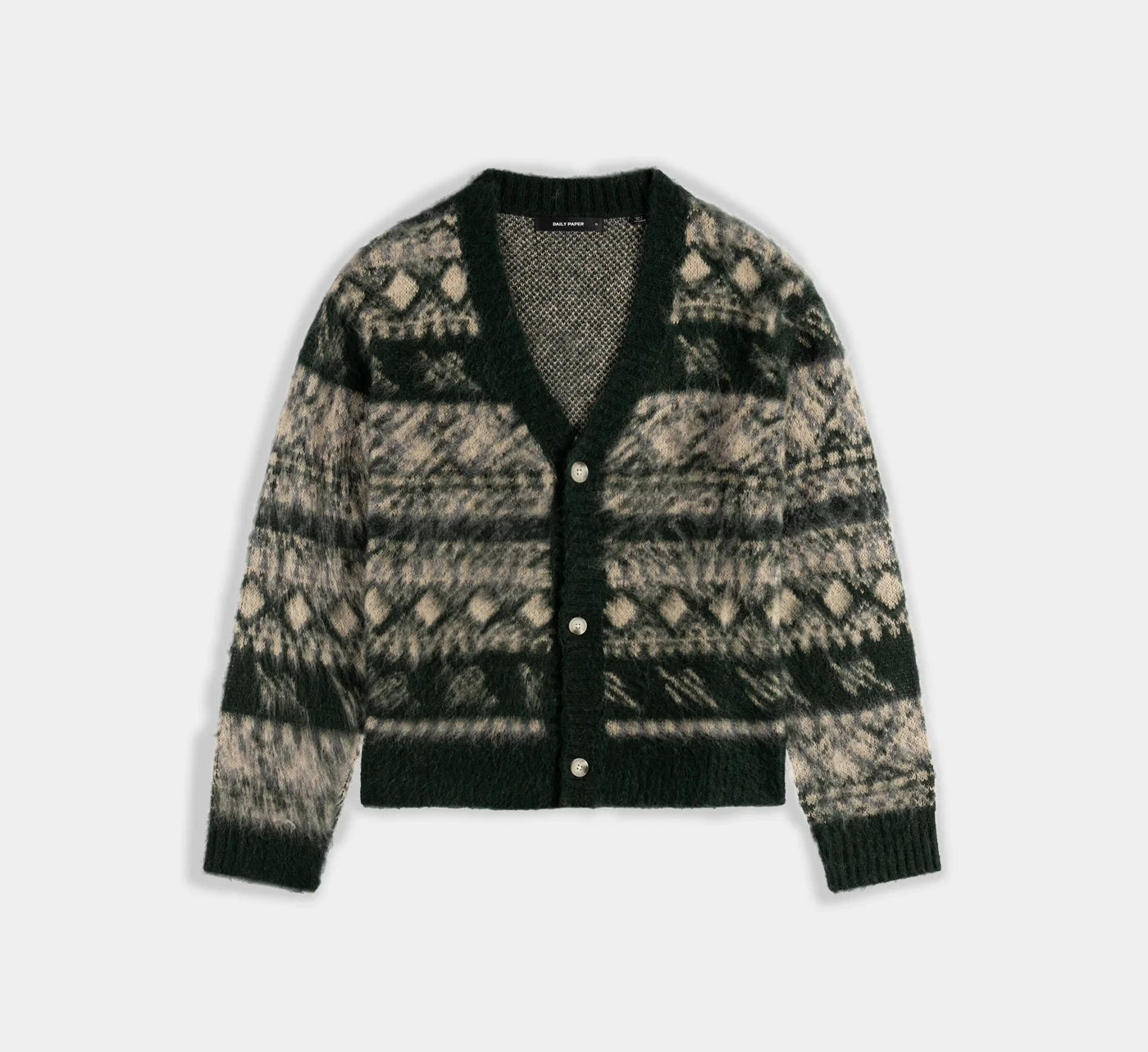DAILY PAPER - Pattern Check Cardigan - Multi Color - Headz Up 