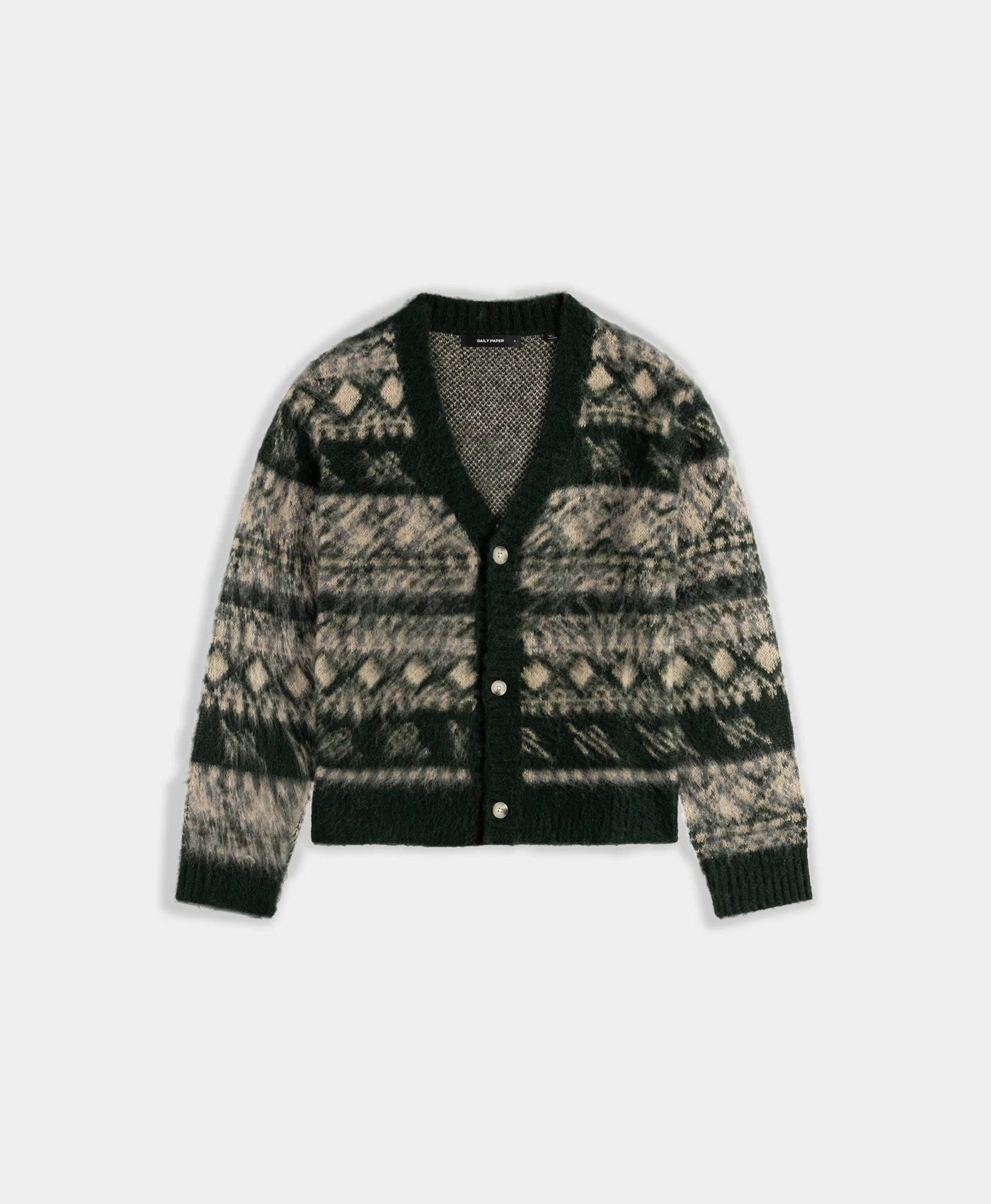 DAILY PAPER - Pattern Check Cardigan - Multi Color - Headz Up 