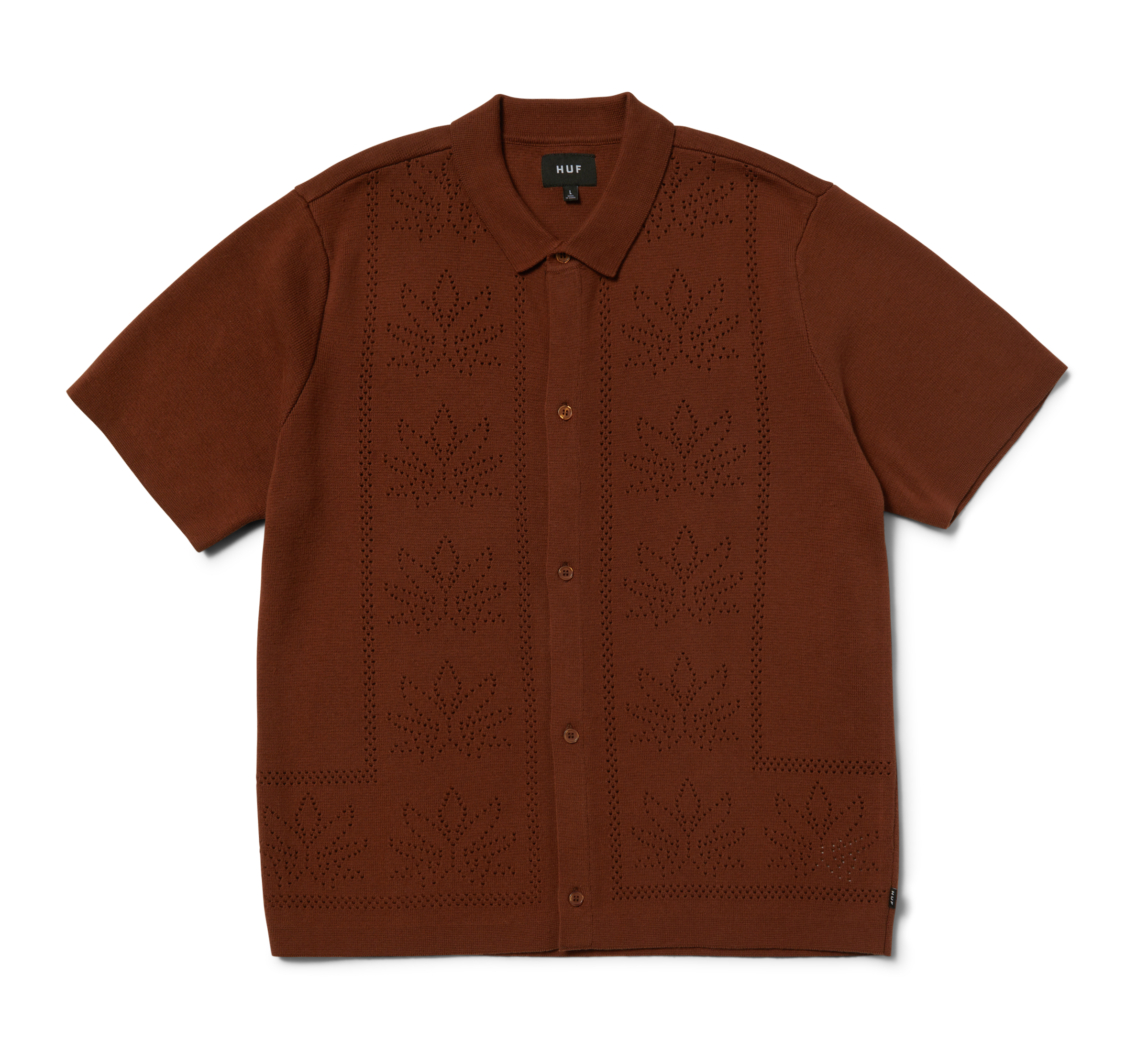 HUF - Plantlife perforated S/S knit top - Sierra - Headz Up 