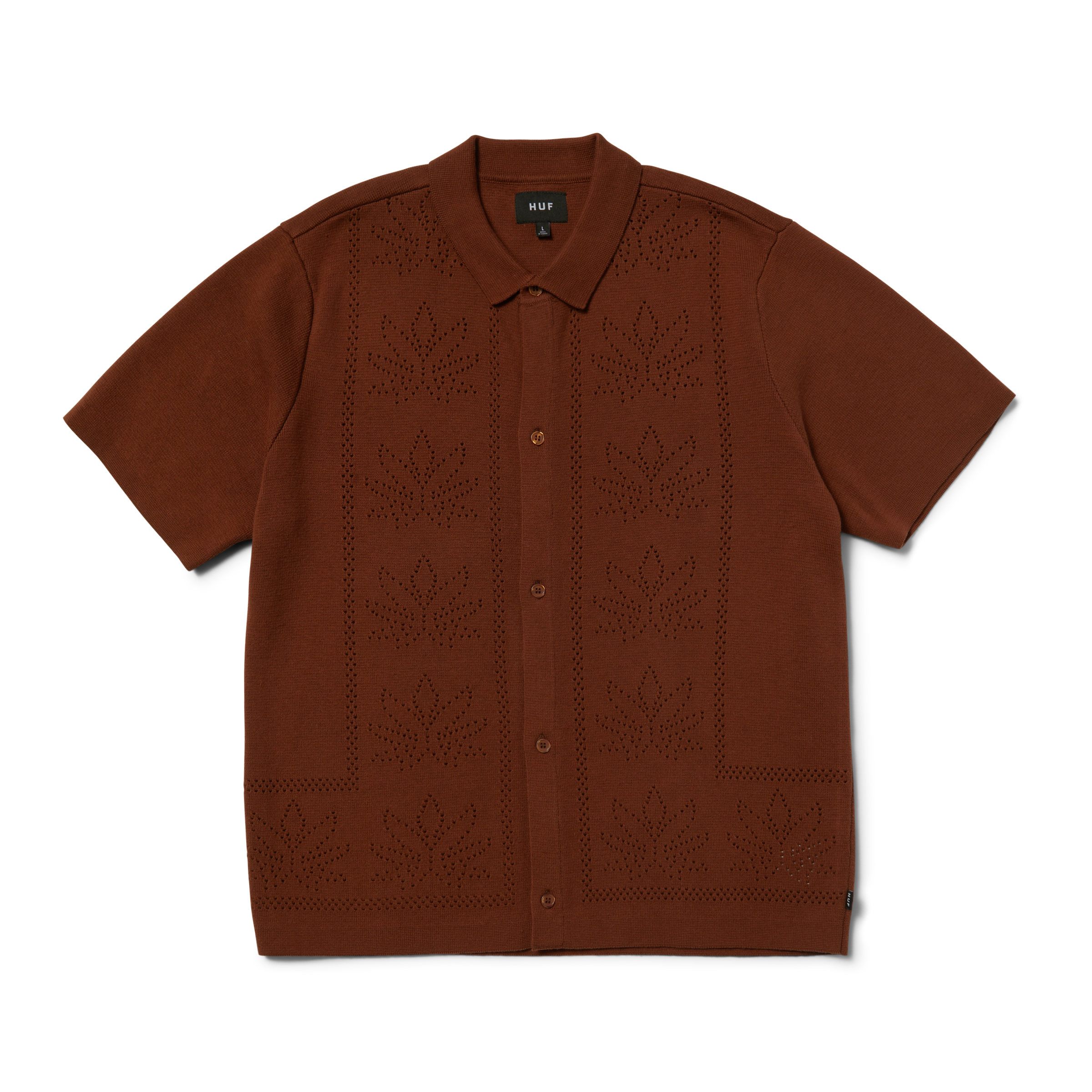 HUF - Plantlife perforated S/S knit top - Sierra - Headz Up 