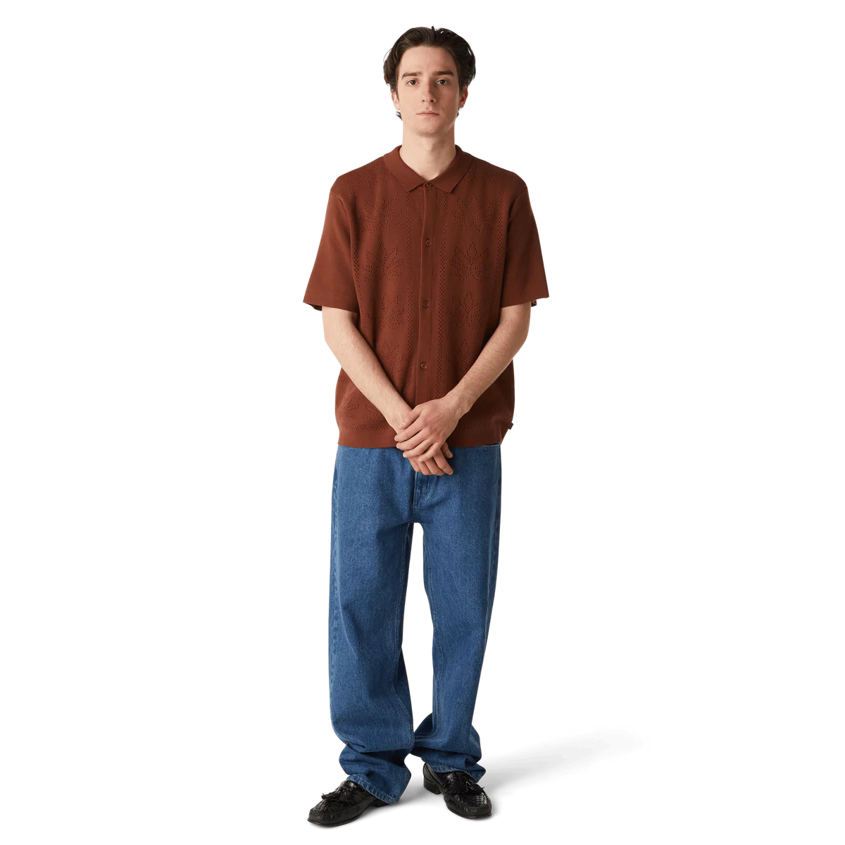 HUF - Plantlife perforated S/S knit top - Sierra - Headz Up 