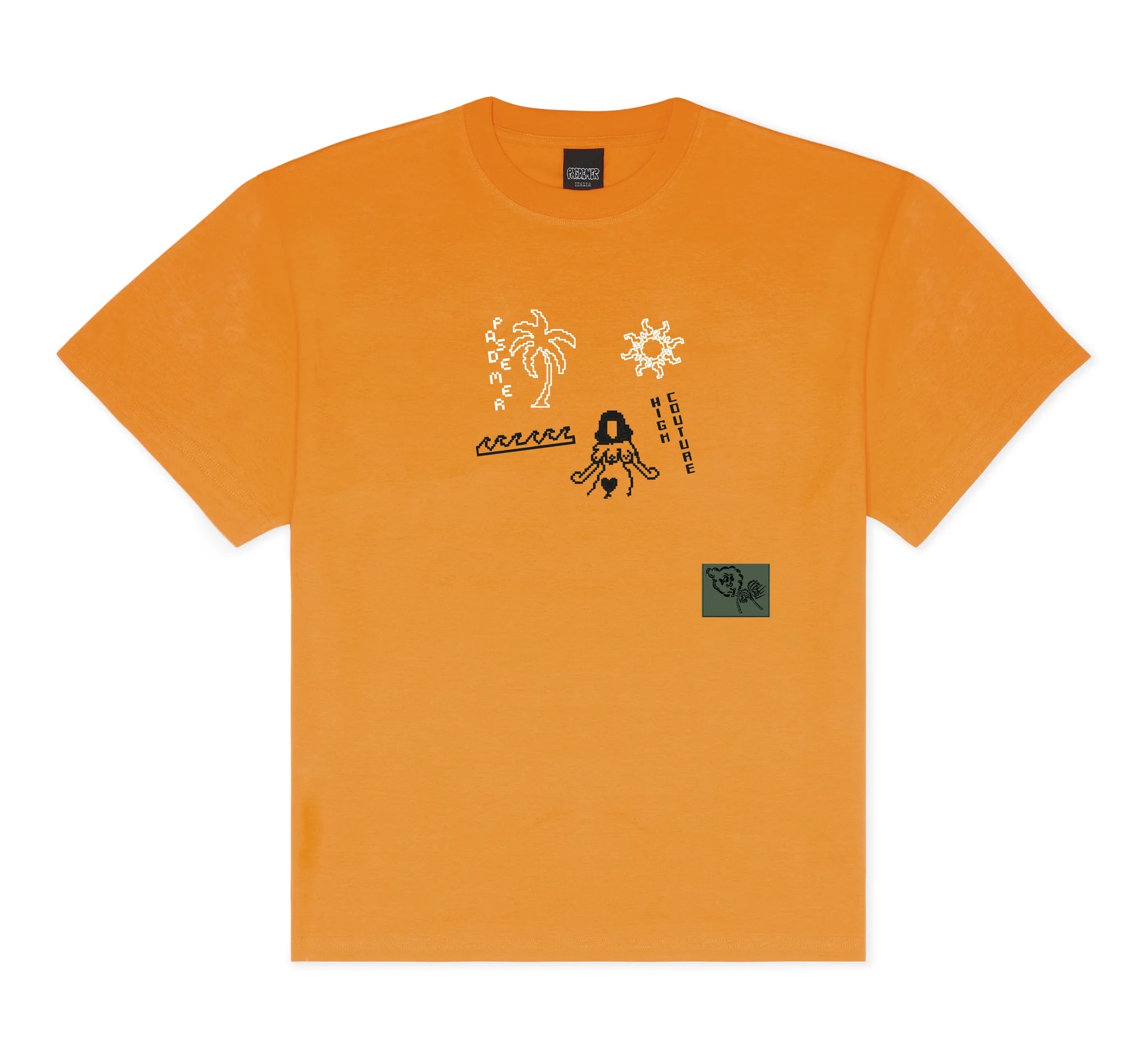 PAS DE MER - Postcard T-shirt - Orange - Headz Up 