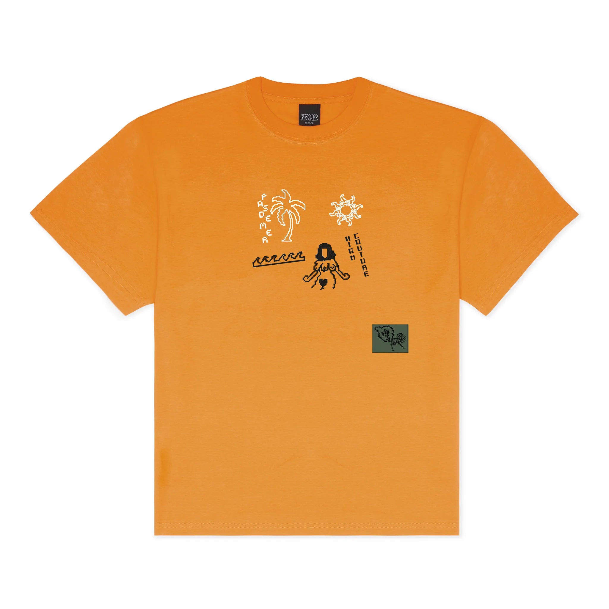 PAS DE MER - Postcard T-shirt - Orange - Headz Up 