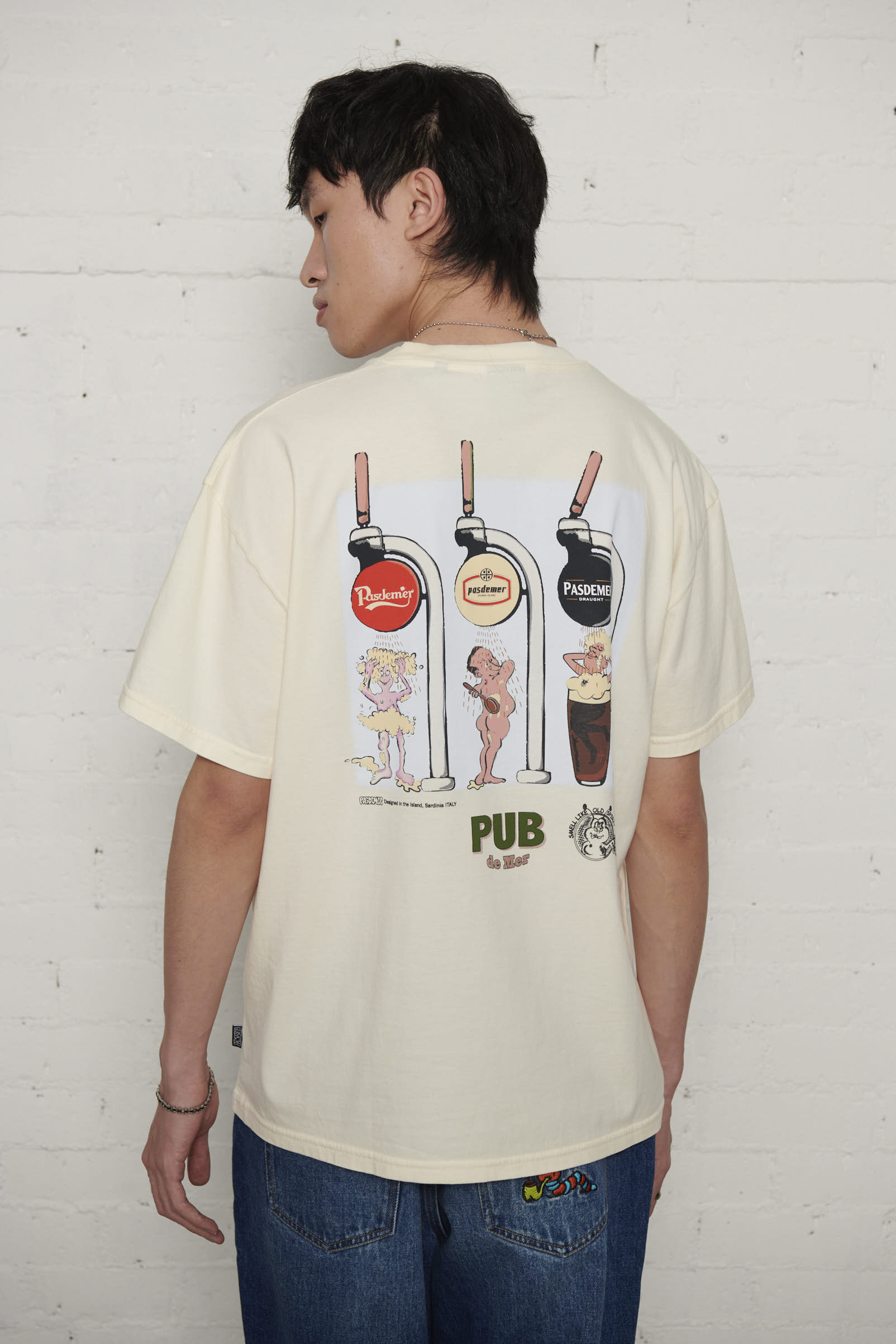 PAS DE MER - Pub T-shirt - Cream - Headz Up 