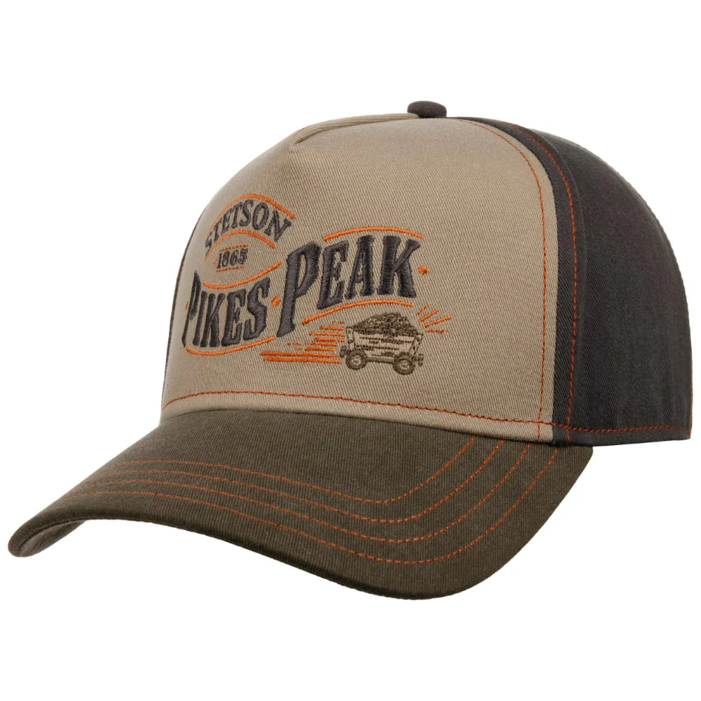 Stetson - Pikes Peek - A-Frame Trucker Cap - Khaki/Olive/Grey - Headz Up 