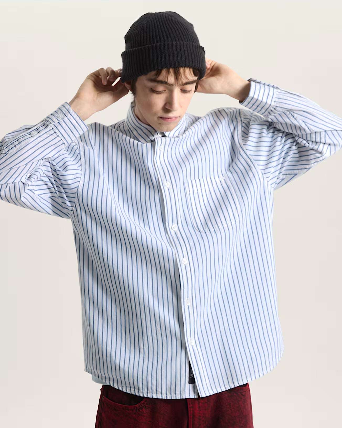 VANS - DOBBY STRIPE LS - White - Headz Up 