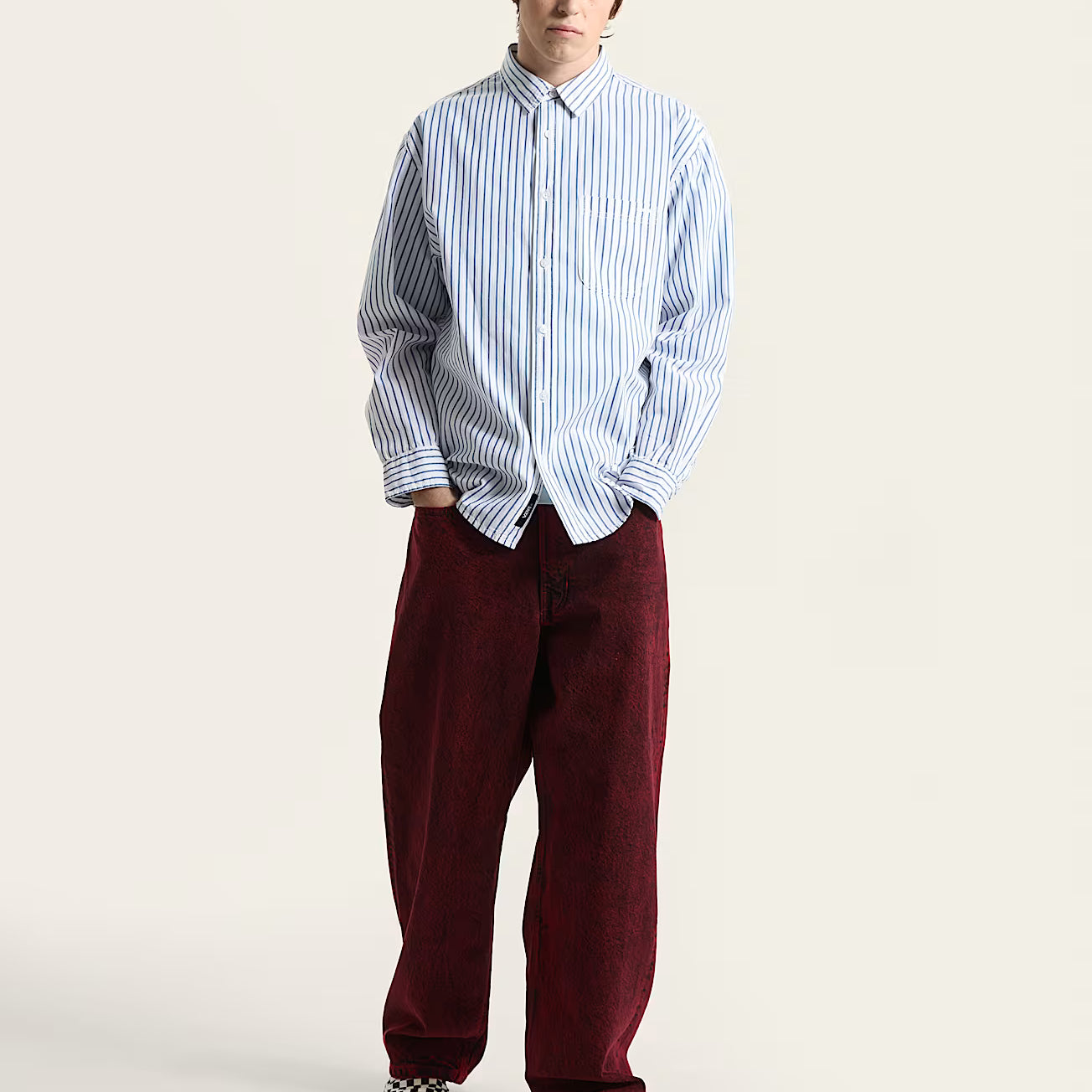 VANS - DOBBY STRIPE LS - White - Headz Up 