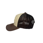 LESS FEAR - 5-Panel Trucker Cap - Brown - Headz Up 