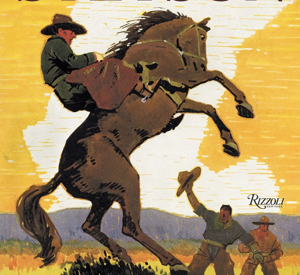 Bøger og magasiner med titlen "Stetson - American Icon" vist på forsiden, indeholder historiske billeder og information om Stetson-hatte.