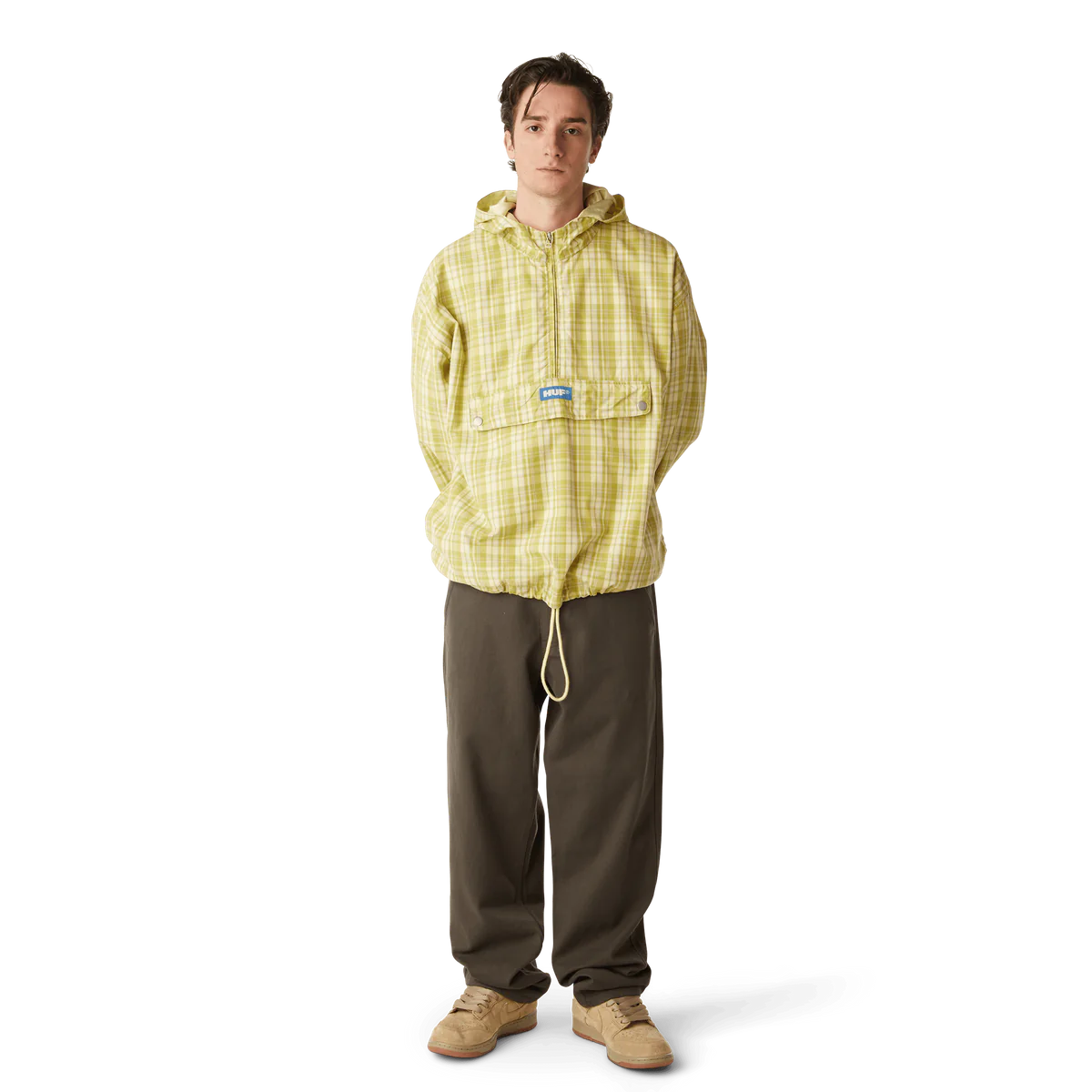 HUF - Rivington plaid anorak - Tarragon - Headz Up 