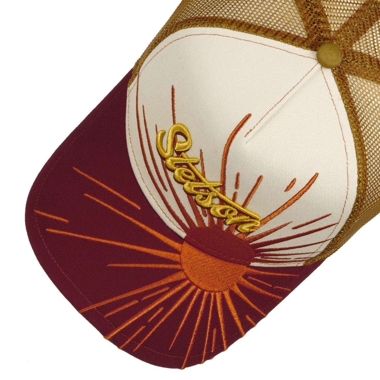 Stetson - Dawn Trucker Cap - Stone/Red/Orange - Headz Up 