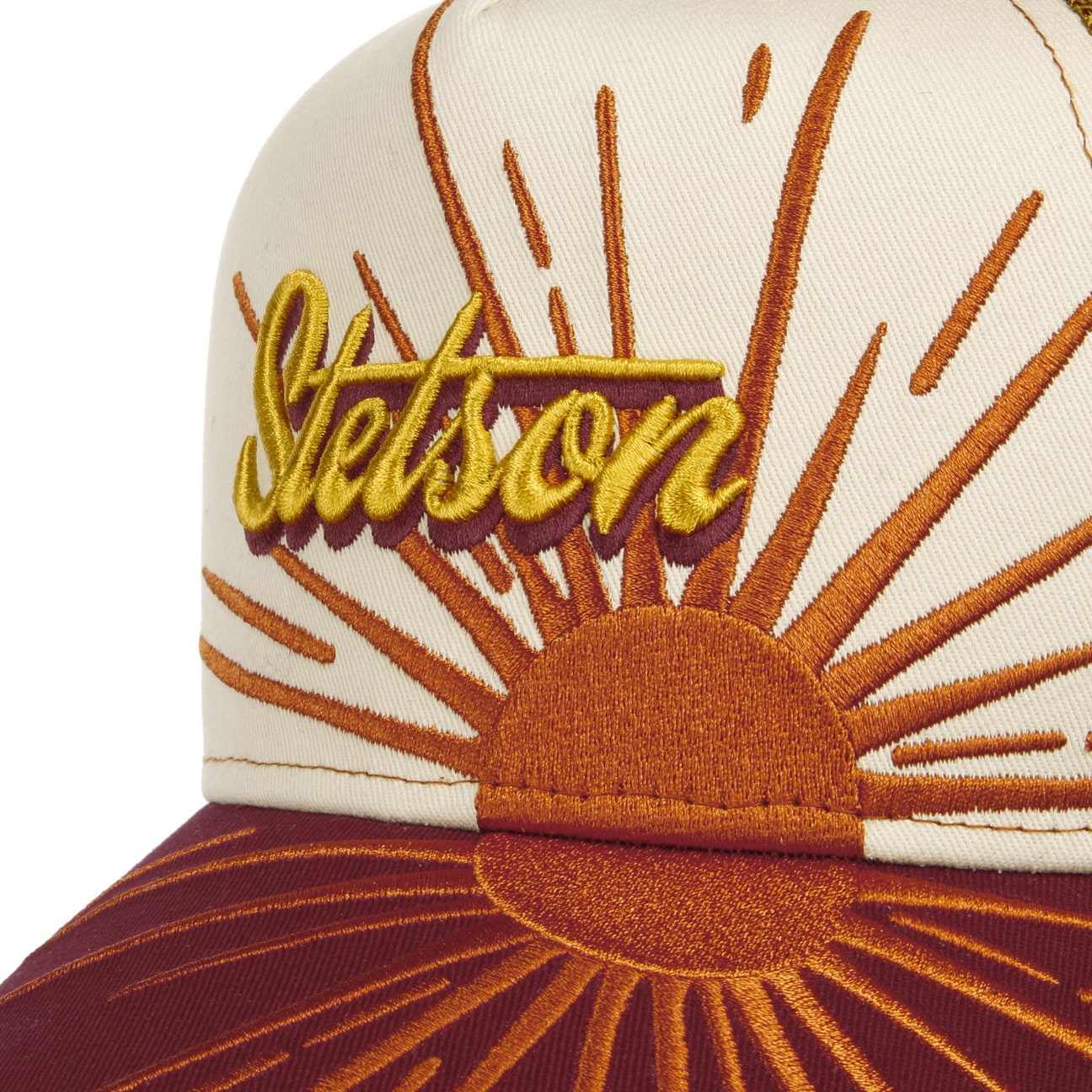Stetson - Dawn Trucker Cap - Stone/Red/Orange - Headz Up 