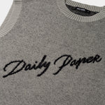 DAILY PAPER - Script logo knit vest - Desert sage - Headz Up 