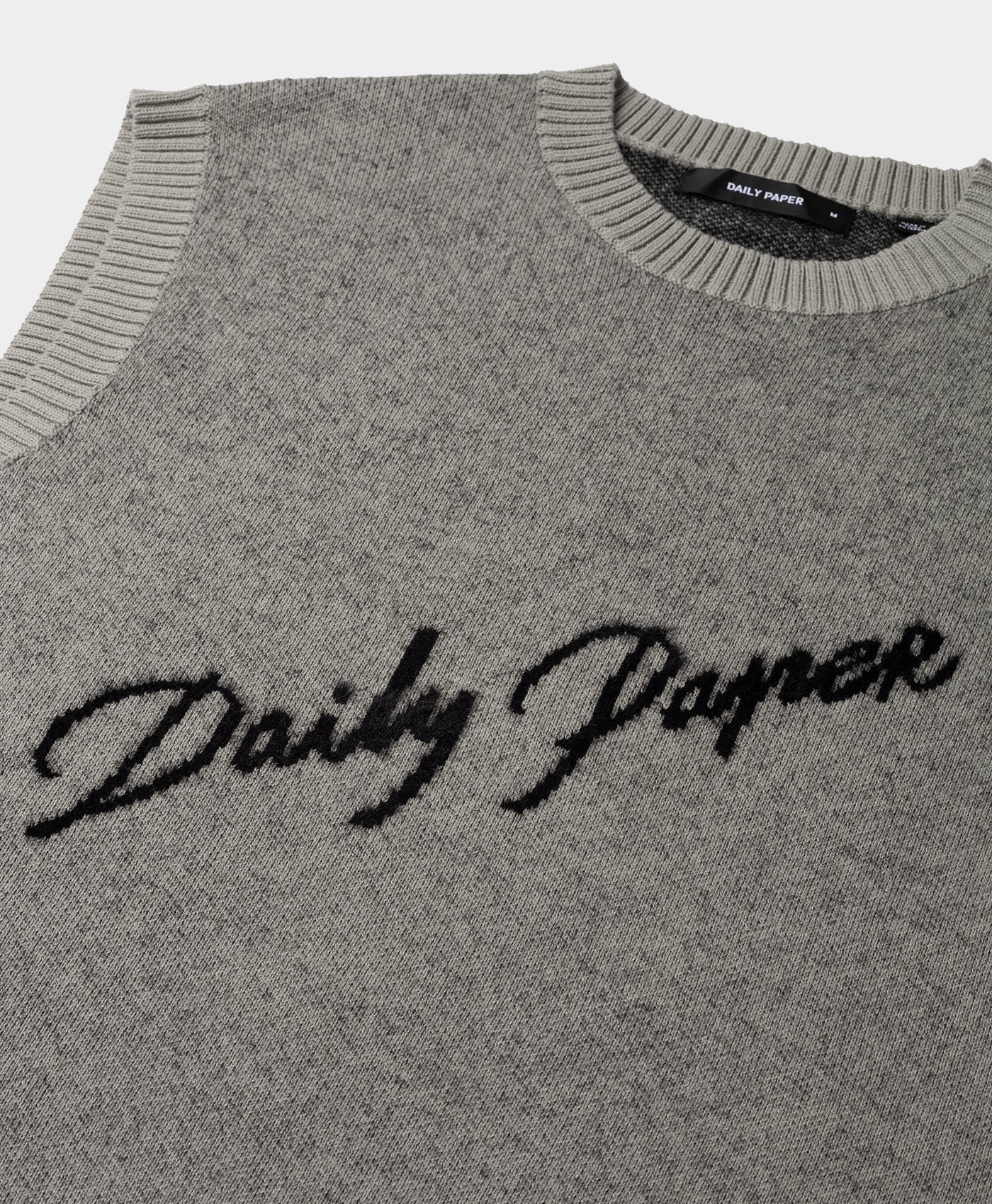 DAILY PAPER - Script logo knit vest - Desert sage - Headz Up 