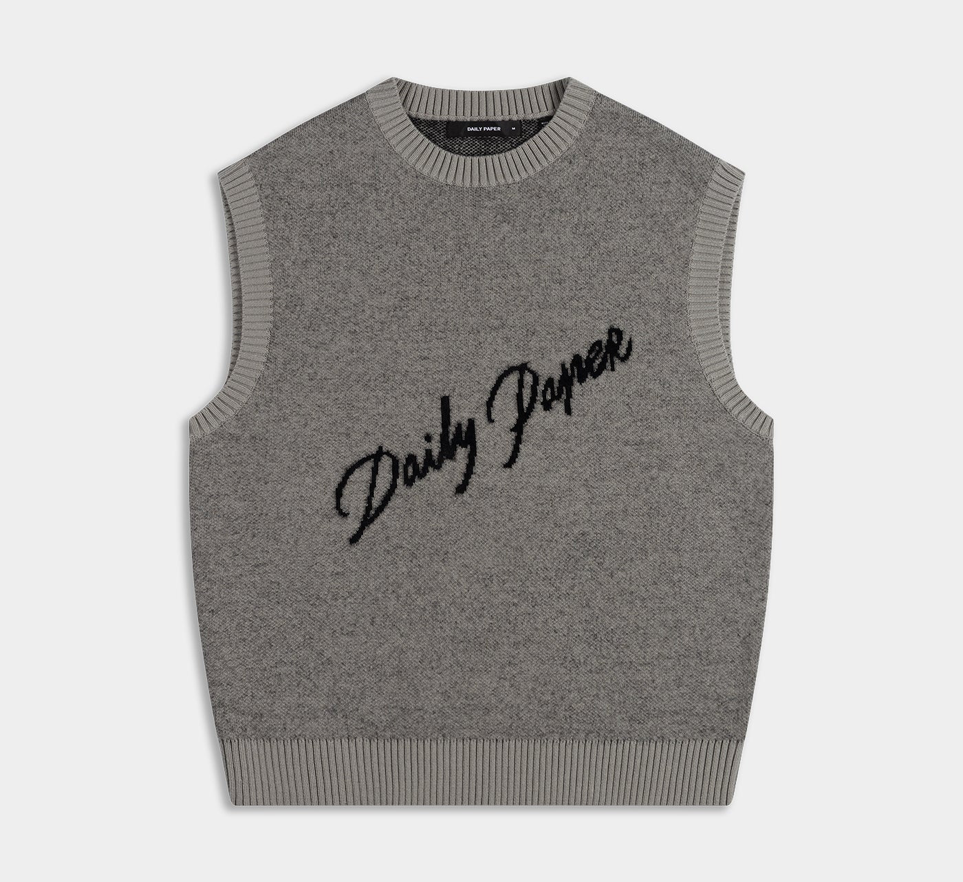 DAILY PAPER - Script logo knit vest - Desert sage - Headz Up 