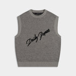 DAILY PAPER - Script logo knit vest - Desert sage - Headz Up 