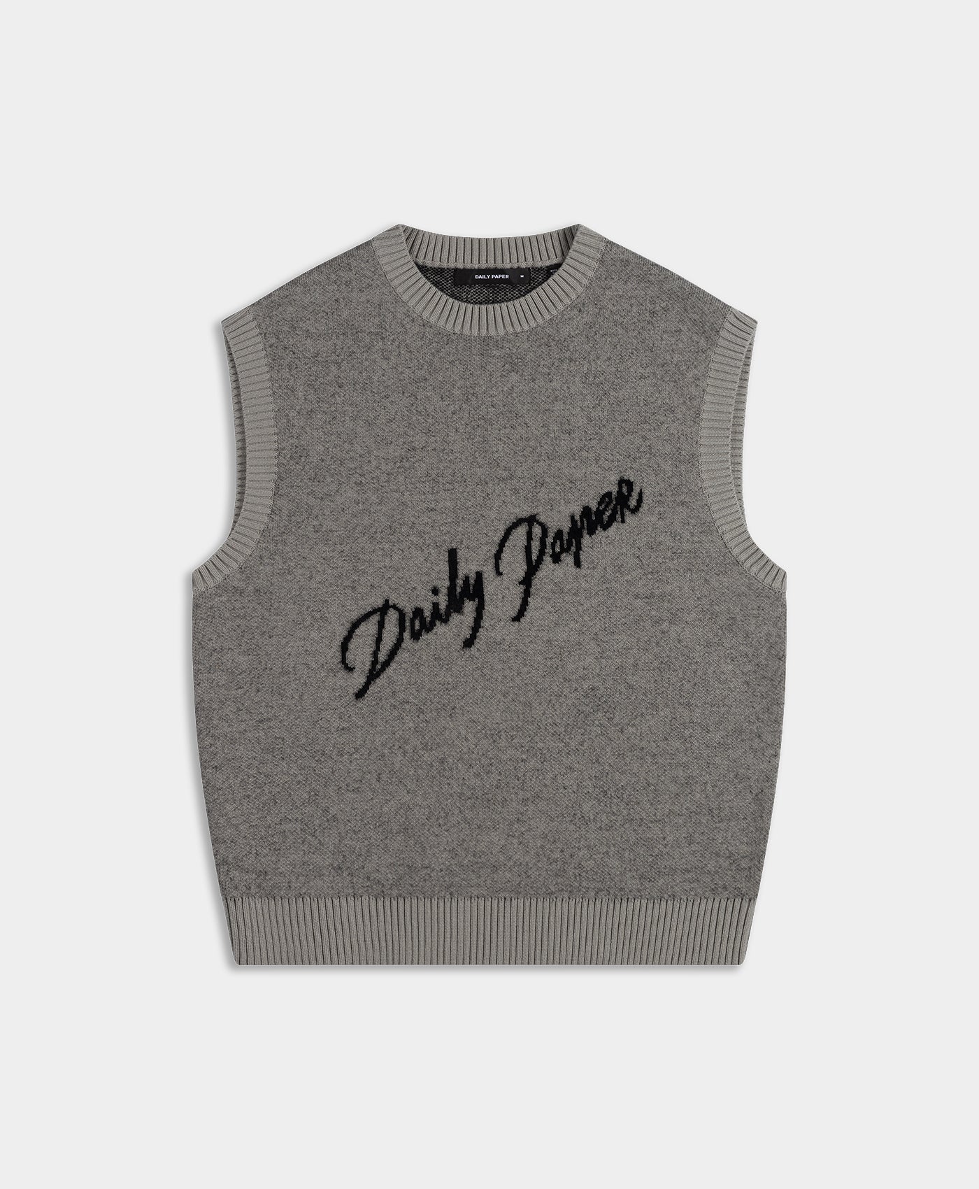 DAILY PAPER - Script logo knit vest - Desert sage - Headz Up 