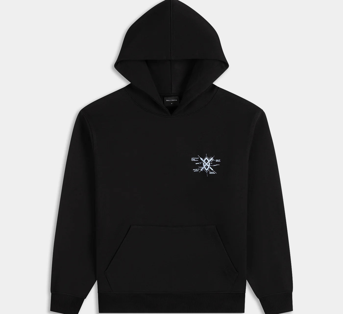 DAILY PAPER - Shield evolution hoodie - Black - Headz Up 