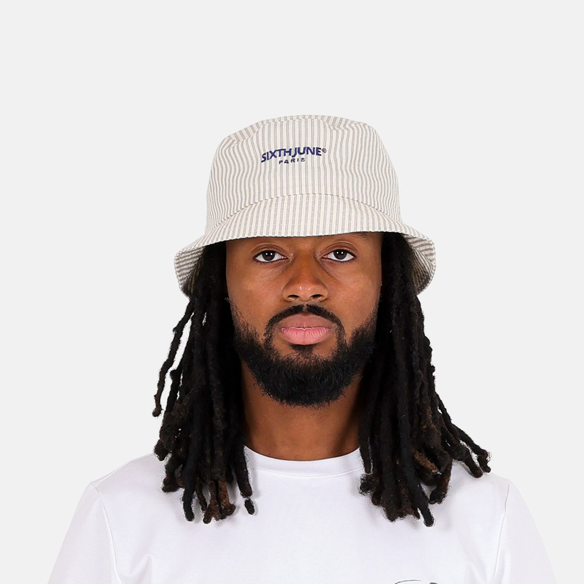 SIXTH JUNE - Textured Stripes Hat - Navy - Headz Up 