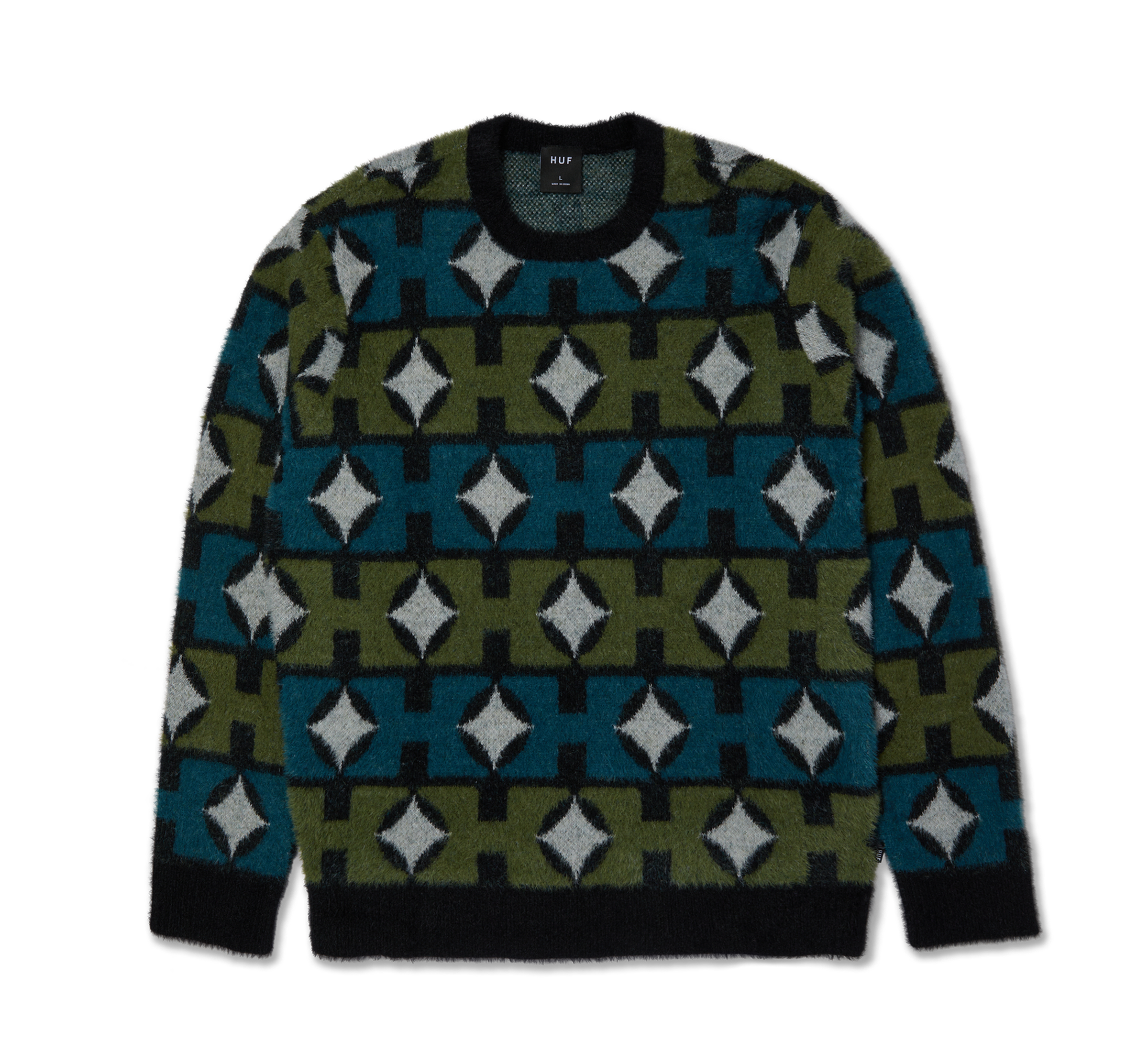 HUF - Space Age Crewneck Sweater - Pine - Headz Up 