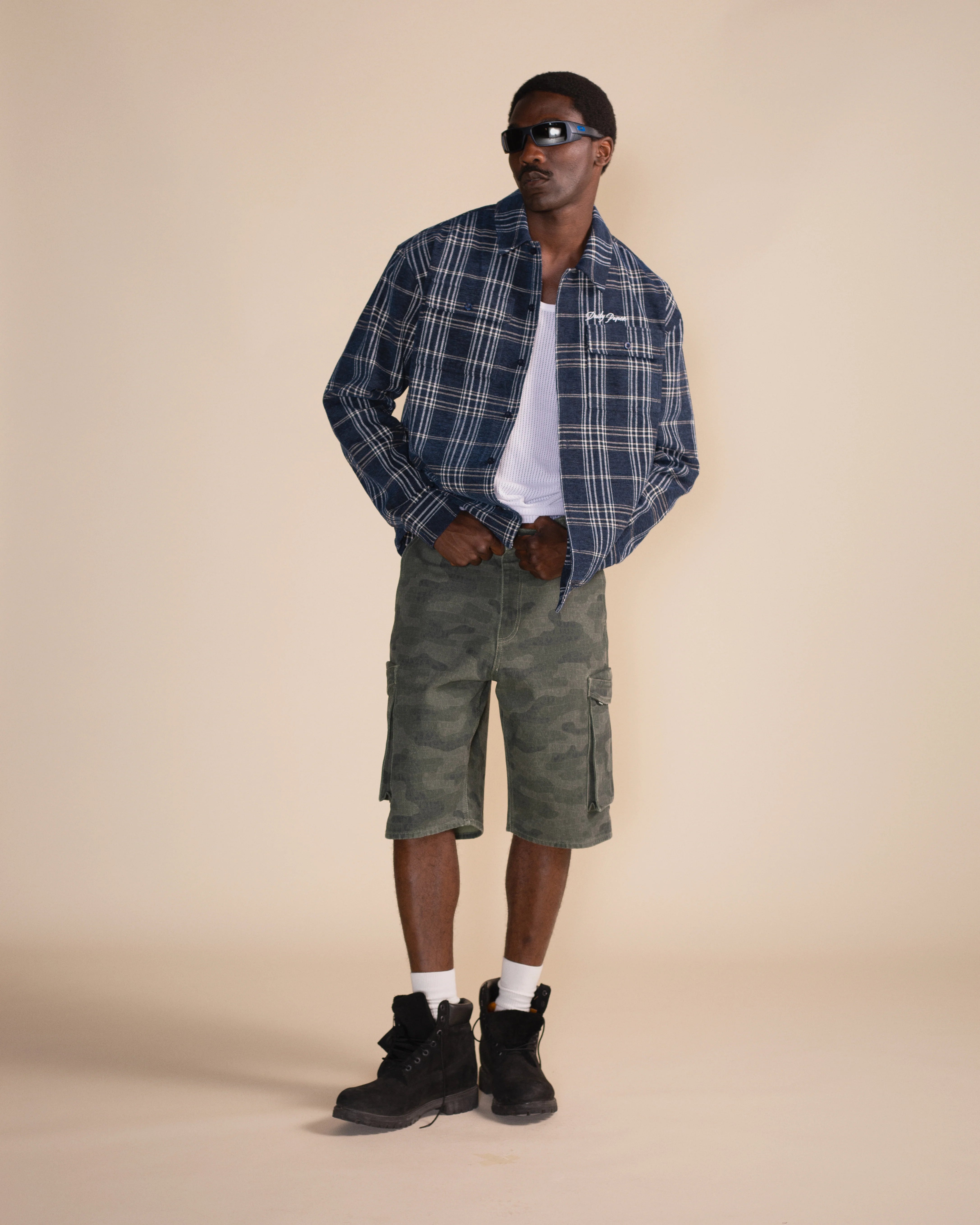 DAILY PAPER - Chenille script ls shirt - Briliant blue - Headz Up 