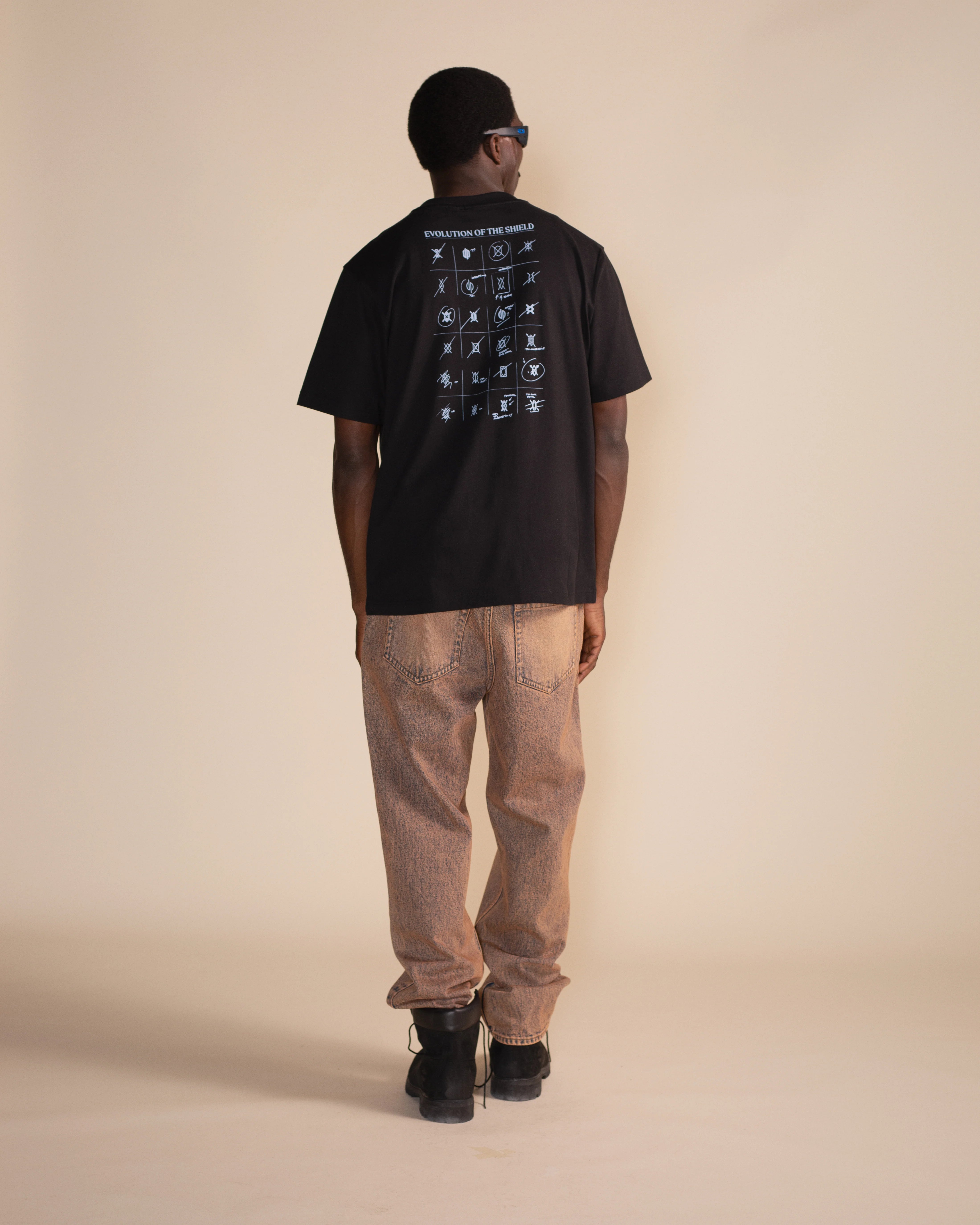 DAILY PAPER - Shield evolution ss tee - Black - Headz Up 