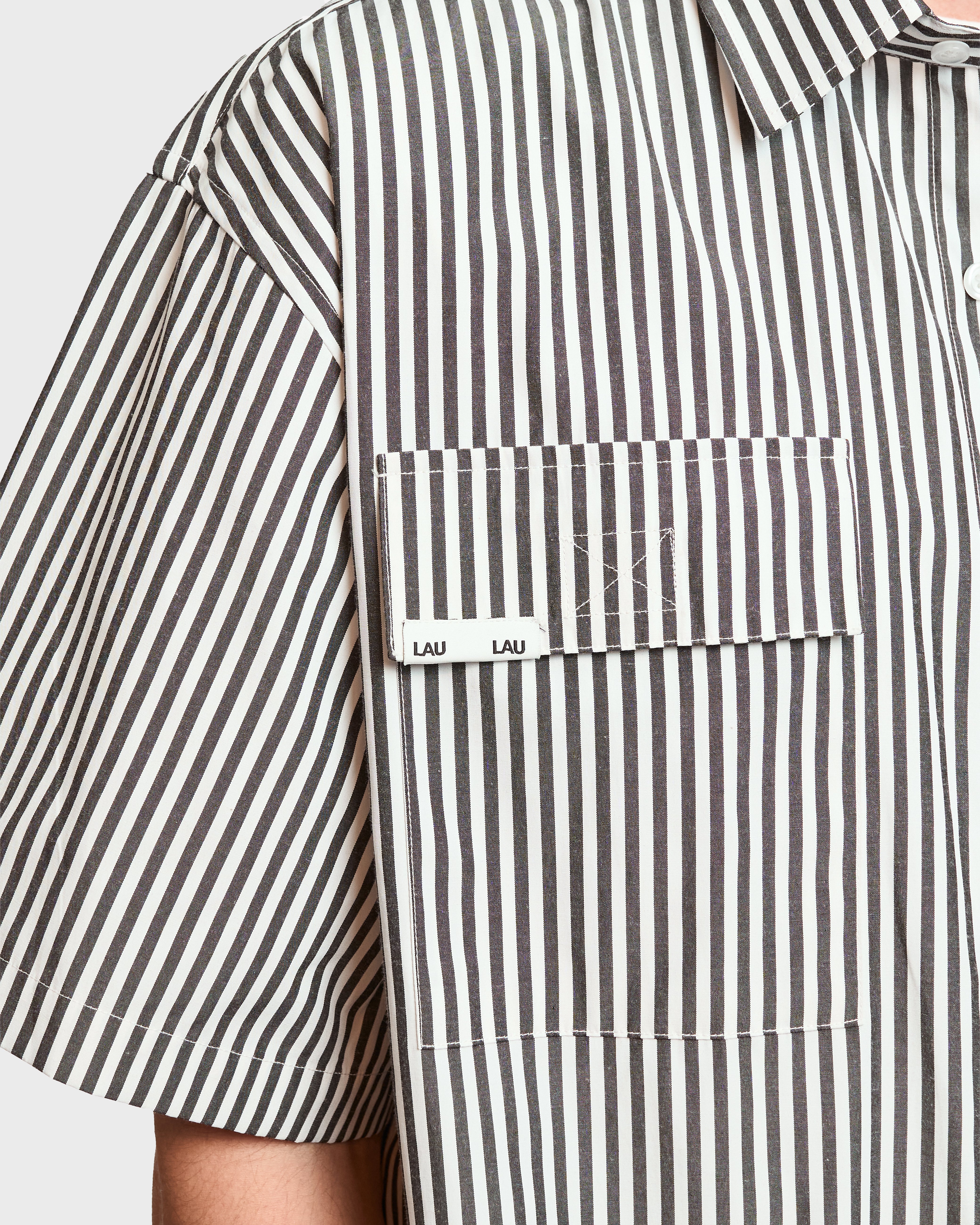 LAU LAU - Short Sleeve Striped Shirt - Black/White - Headz Up 