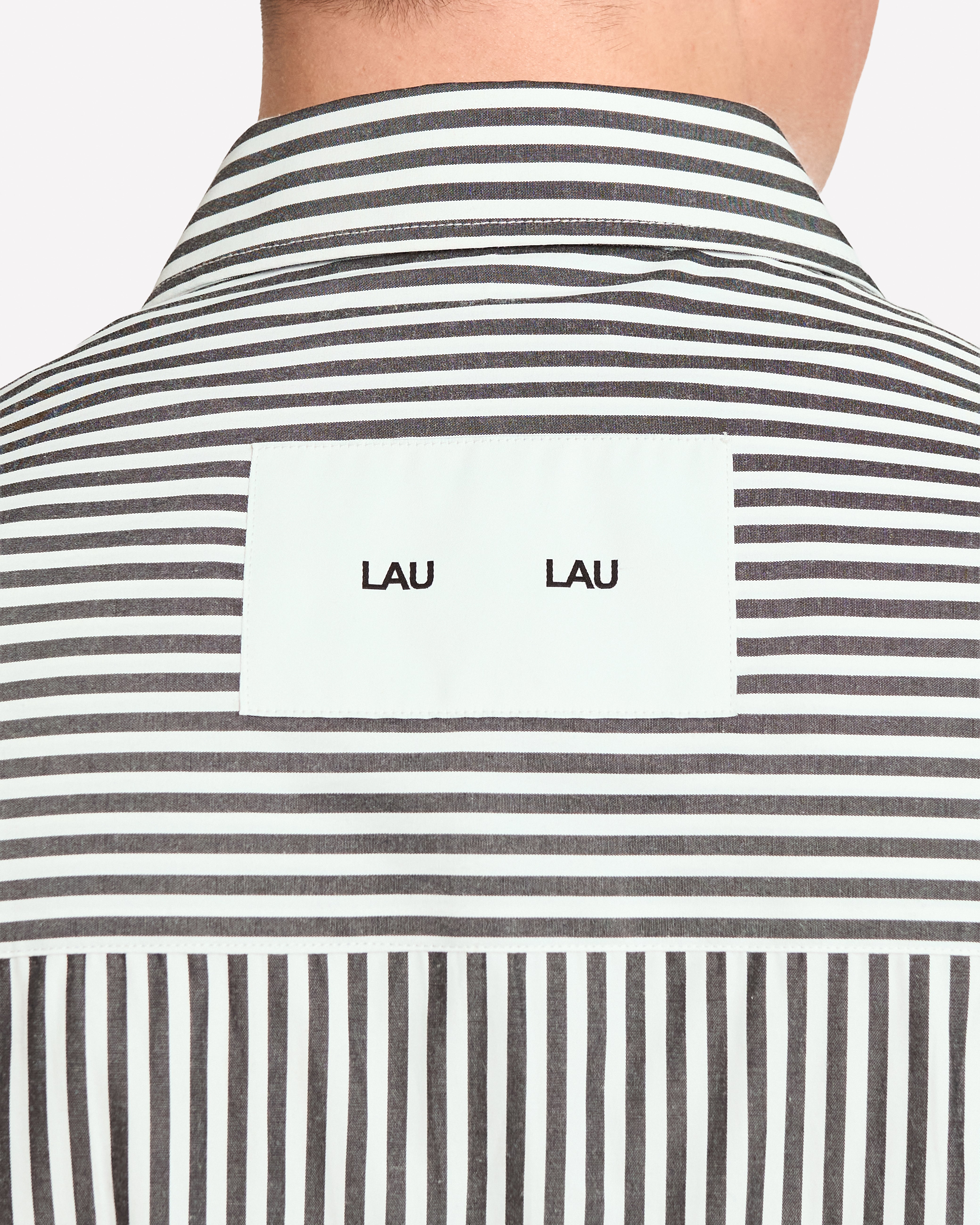 LAU LAU - Short Sleeve Striped Shirt - Black/White - Headz Up 