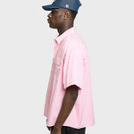 LAU LAU - Short Sleeve Striped Shirt - Pink/White - Headz Up 