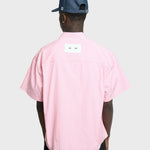 LAU LAU - Short Sleeve Striped Shirt - Pink/White - Headz Up 
