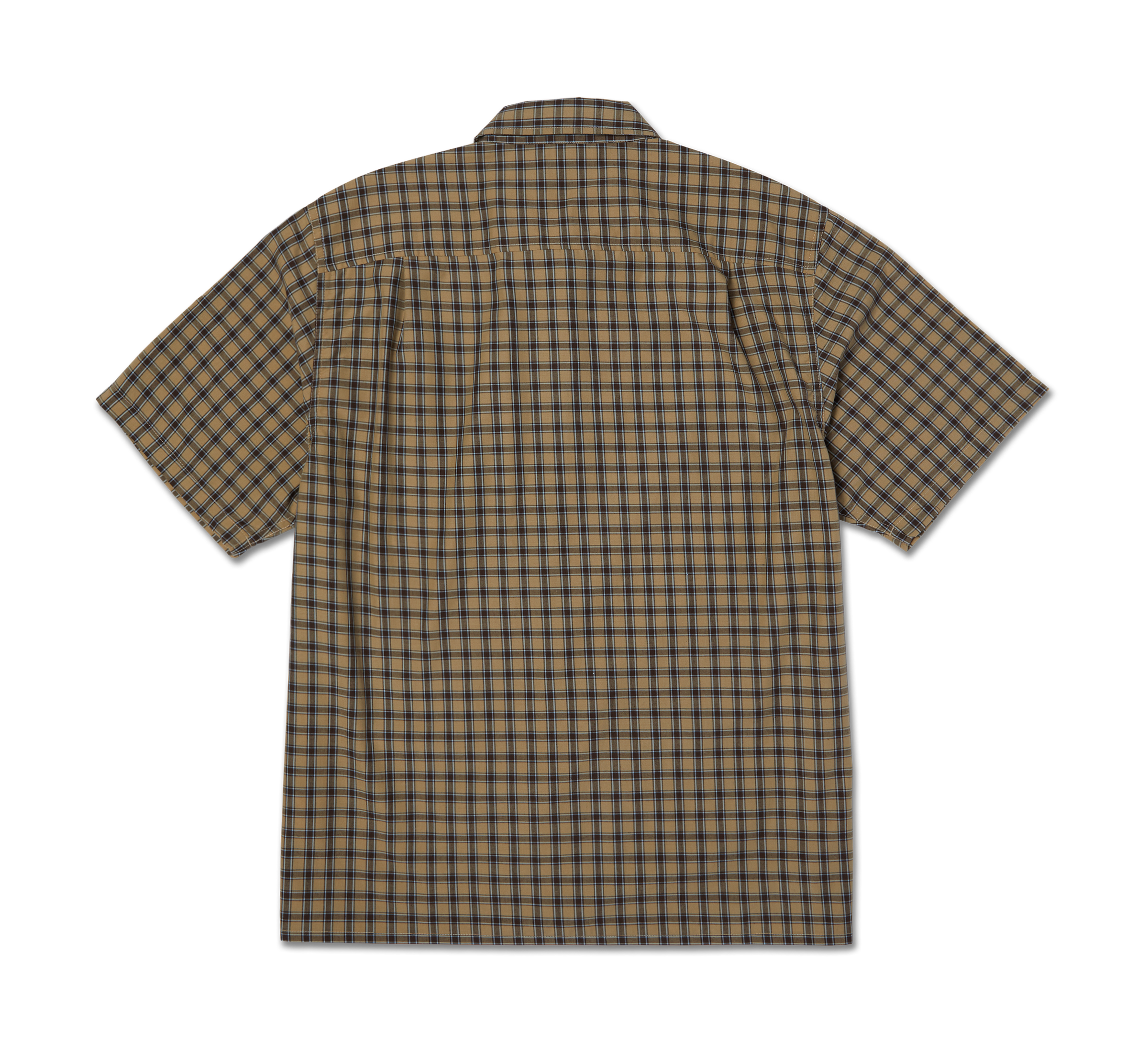 HUF - Stretch Micro Plaid S/S Shirt - CLAY - Headz Up 