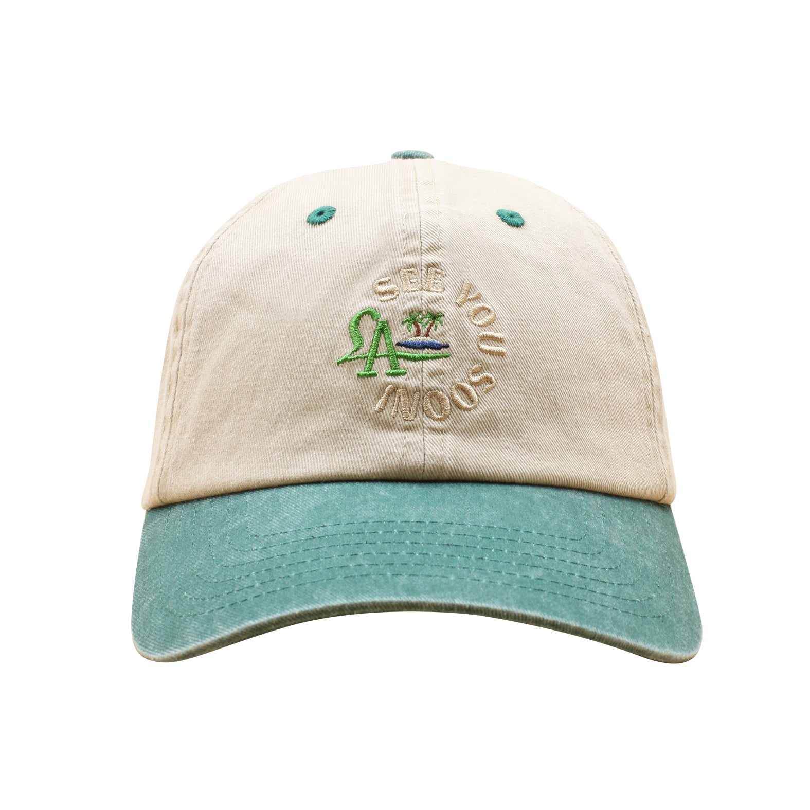 Lustful Worldwide - SYS - Dad Cap - Off White/Green - Headz Up 