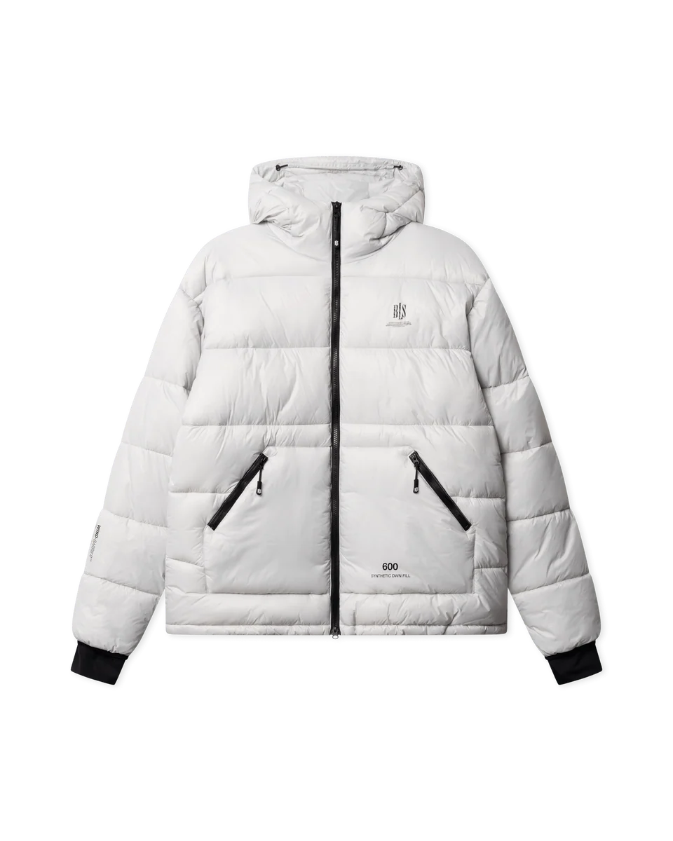 BLS Samurai Jacket i hvid med japansk inspireret design, vist forfra