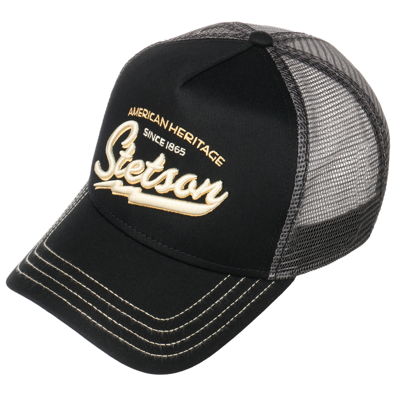 Stetson American Heritage Classic Trucker Cap - Black - Headz Up 