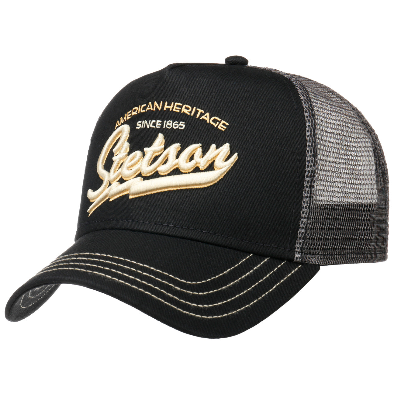 Stetson American Heritage Classic Trucker Cap - Black - Headz Up 