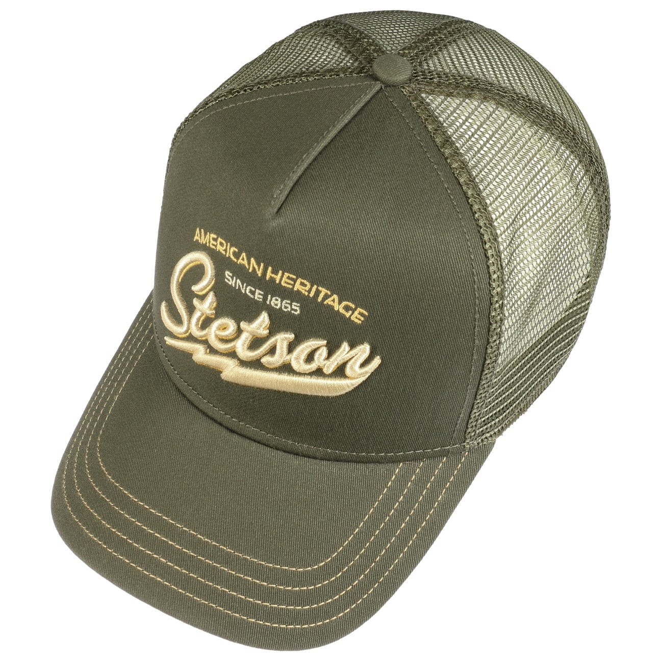 Stetson American Heritage Classic Trucker Cap - Olive - Headz Up 