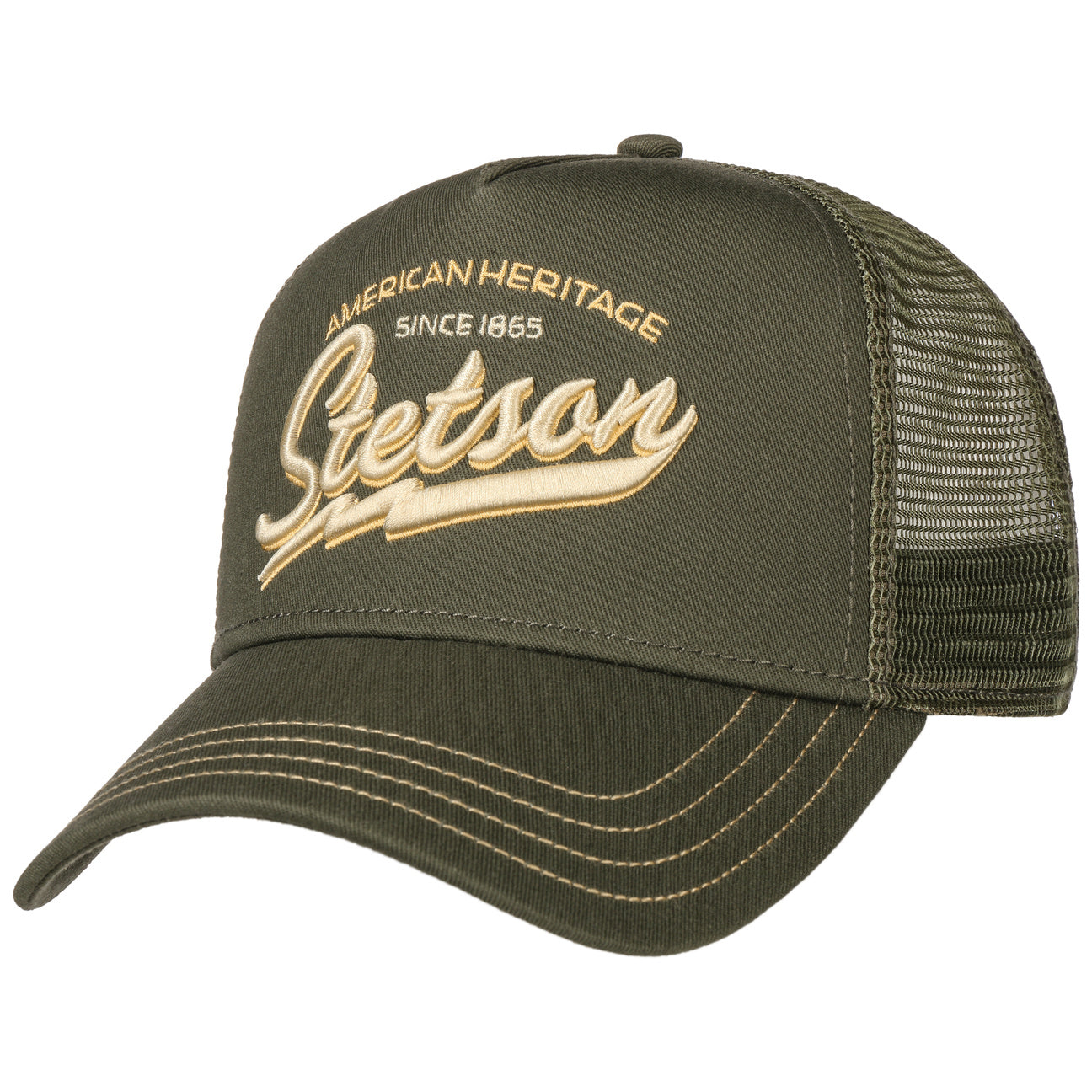 Stetson American Heritage Classic Trucker Cap - Olive - Headz Up 