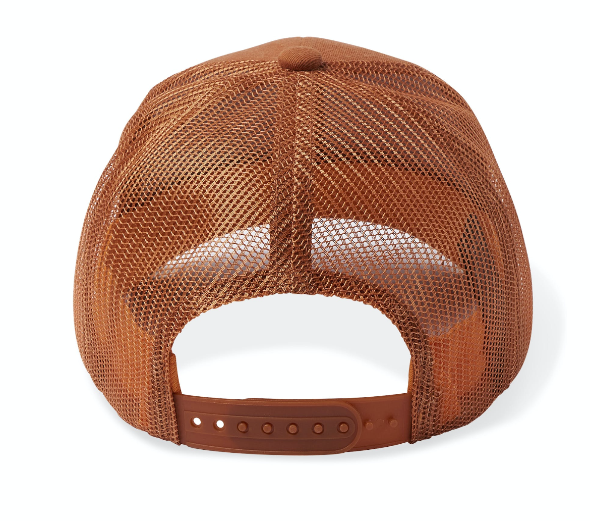 Rival Stamp X C MP Mesh Trucker Cap - Paradise Orange - Headz Up 