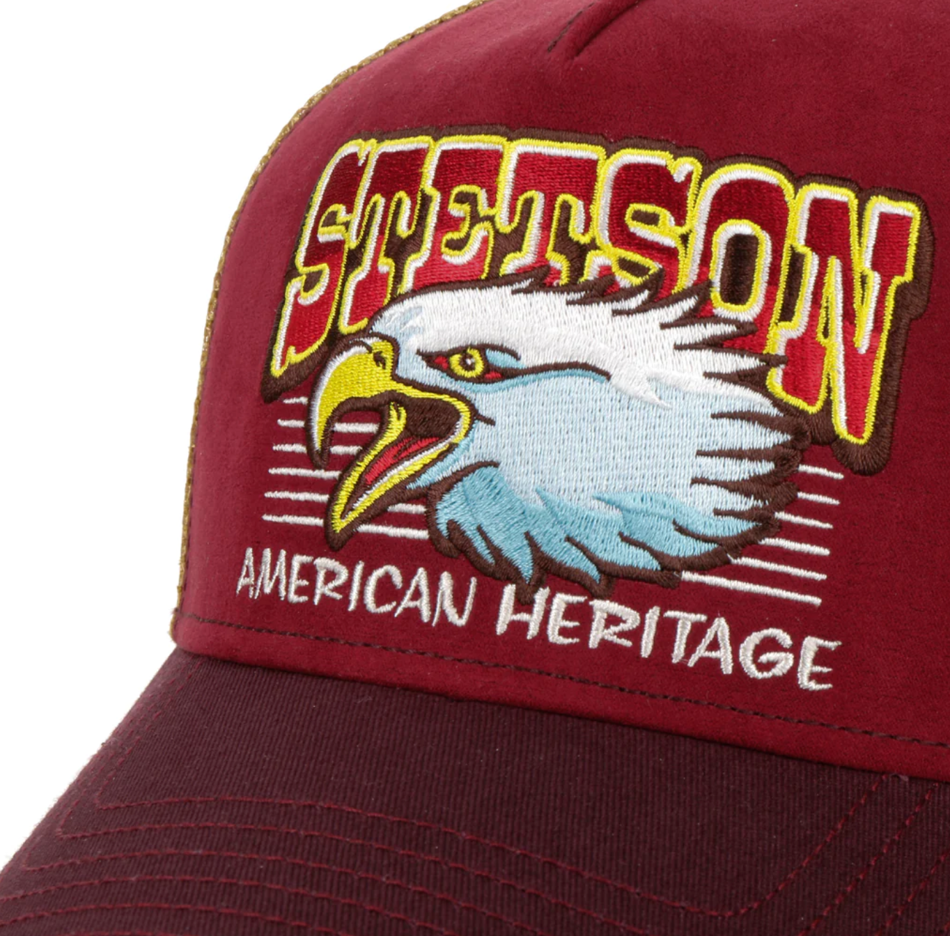 Eagle Head Trucker Cap - Cherry Red - Headz Up 